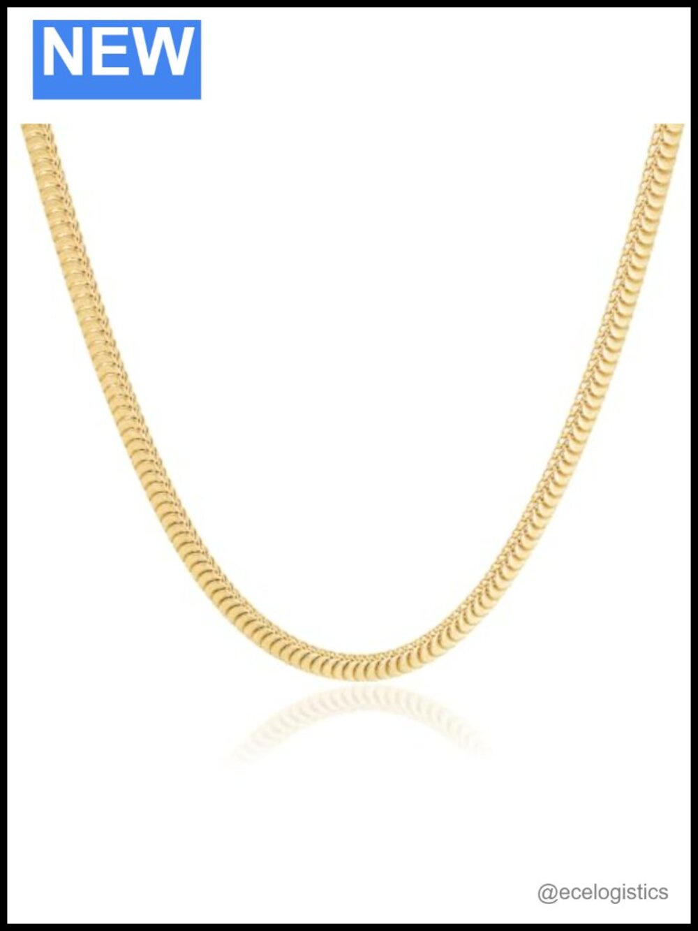 925 Sterling Silver Gold Plated 3MM Snake Chain Necklace Women Men